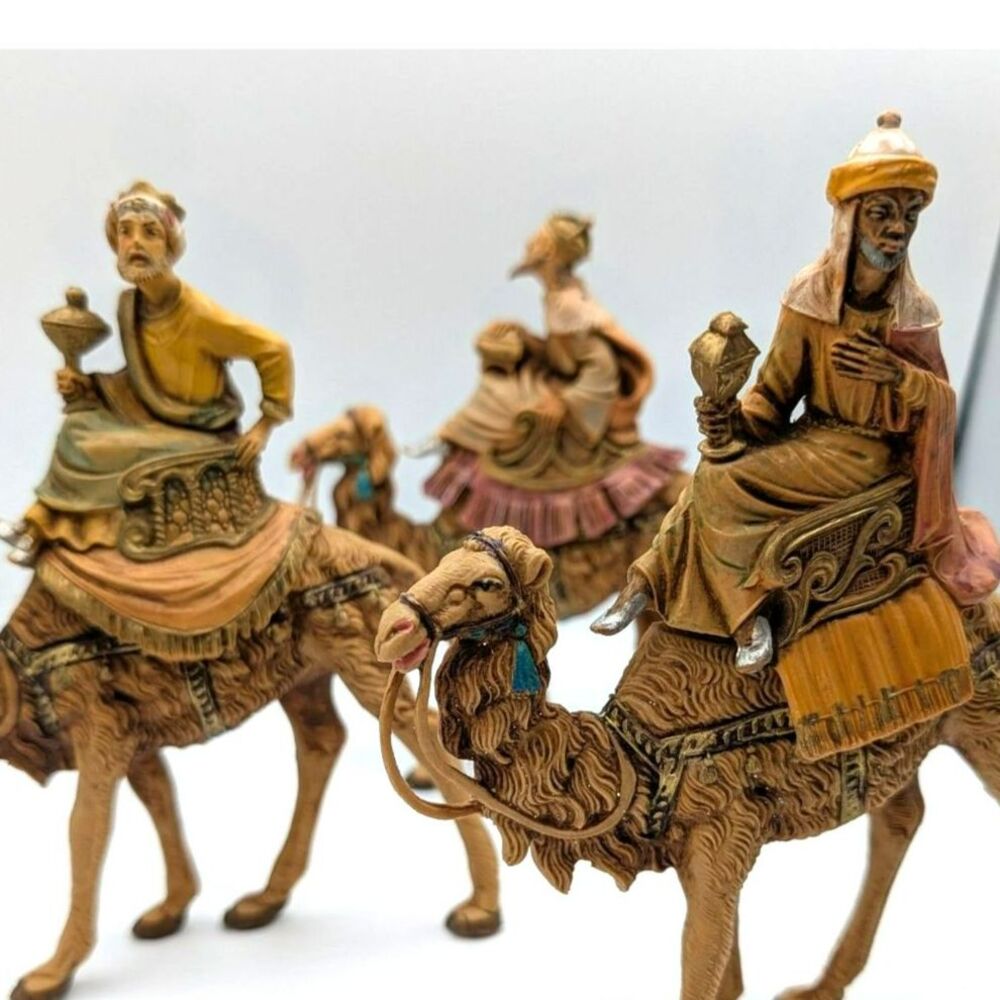 Fontanini Depose1983 Three Wisemen Camels Italy 9-1/2" Tall Christmas Nativity
